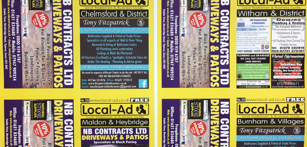 Maldon, Witham, Burnham & Chelmsford colour advertising magazines