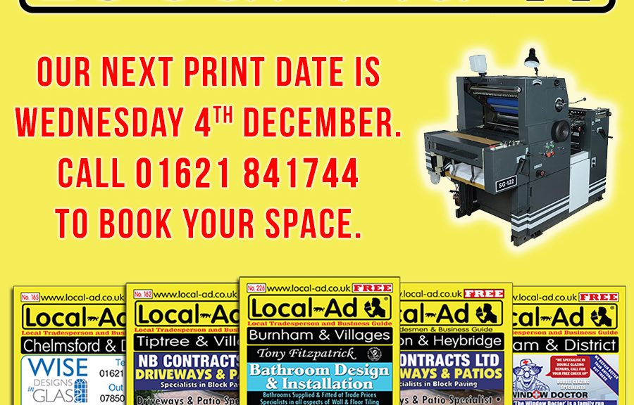 Local Ad magazine print date